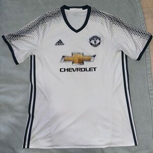 Manchester United Jersey (White/Light Gray) - EUC